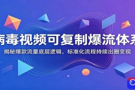 病毒视频可复制爆流体系：揭秘爆款流量底层逻辑，标准化流程持续出圈变现
