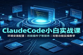 ClaudeCode小白实战课：环境安装配置，技能插件子智能体，完整功能实操教学