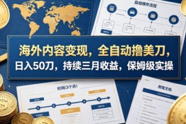 海外内容变现，全自动撸美刀，日入50刀，持续三月收益，保姆级实操【揭秘】