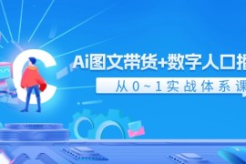 Ai图文带货 数字人口播带货，从0-1实战体系课（43节）