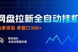 网盘拉新全自动挂G，独家项目，全自动运行完成拉新做任务，单窗口3张 【揭秘】