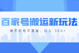 百家号搬运新玩法，实测不封号不禁言，日入 300 