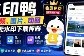 水印鸭–短视频/图片/动图无水印下载，更新支持抖音、快手，小红书，新增豆包、即梦ai、qq频道、视频号等共计20个平台(更新0921)