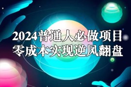2024普通人必做项目，0成本实现逆风翻盘