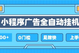 （13928期）2025全新小程序挂机，单机收益500 ，新手小白可学，项目简单，无繁琐操…