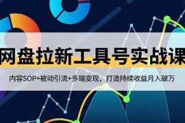 （16687期）网盘拉新工具号实战课，内容SOP 被动引流 多端变现，打造持续收益月入破万