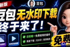 豆包无水印下载终于来了！支持豆包图片/视频，目前唯一免费使用的插件，浏览器拓展