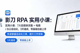 影刀 RPA 实用小课：7 大自媒体采集   电商 / 办公自动化，3 天速成，零基础也能上手
