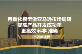 （11005期）用量化 模型做亚马逊 市场调研，提高产品开发成功率 更高效 科学 准确