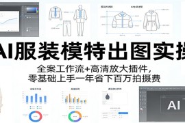 AI服装模特出图实操：全案工作流  高清放大插件，零基础上手一年省下百万拍摄费