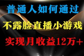 （9661期）普通人逆袭项目 月收益12万 不用露脸只说话直播找茬类小游戏 收益非常稳定