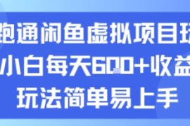 新跑通闲鱼虚拟项目玩法，小白每天6张 收益，玩法简单易上手