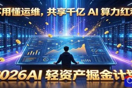 不用懂运维，共享千亿 AI 算力红利，2026AI 轻资产掘金计划