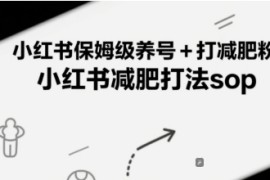 小红书保姆级养号 打减肥粉，小红书减肥打法sop