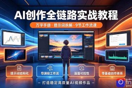AI创作全链路实战教程｜万字手册·提示词拆解·9节工作流课，打造稳定高质量AI视频作品