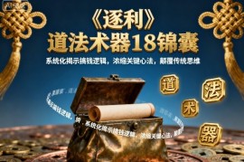 《逐利》道法术器18锦囊，系统化揭示搞钱逻辑，浓缩关键心法，颠覆传统思维