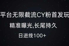 单平台无限截流创业粉首发玩法，精准曝光，长尾持久，日引流100 【揭秘】
