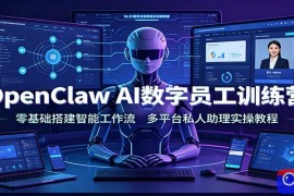 OpenClaw AI数字员工训练营：零基础搭建智能工作流，多平台私人助理实操教程