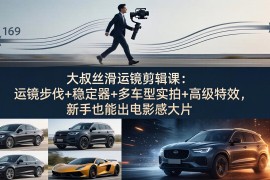 大叔丝滑运镜剪辑课：运镜步伐 稳定器 多车型实拍 高级特效，新手也能出电影感大片