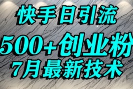 创业粉怎么打？快手精准引流创业粉，宝妈群体日进500 精准流量