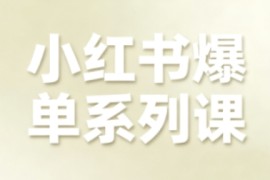 小红书爆单系列课，聚焦小红书电商全链路增长