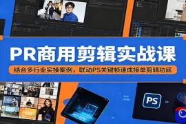 PR商用剪辑实战课：结合多行业实操案例，联动PS关键帧速成接单剪辑功底