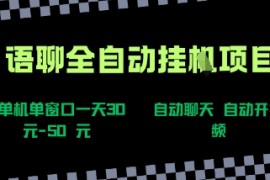 语聊自动视频自动聊天项目全新玩法，单机单窗口一天30-50 ，新手看完直接上手【揭秘】