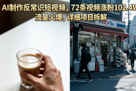 AI制作反常识短视频，72条视频涨粉102.4W，流量火爆，详细项目拆解