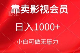 靠卖影视会员，日入1000 ，落地保姆级教程，新手可学【揭秘】