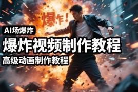 AI场景爆炸视频制作教程，利用人物实拍视频制作出高级的动画特效