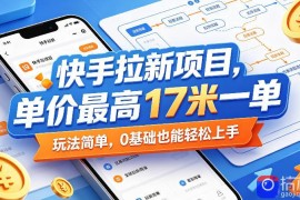 快手拉新项目，单价最高17米一单，玩法简单，0基础也能轻松上手(更新6月25日)