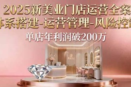 （16216期）2025新美业门店运营全案：体系搭建-运营管理-风险控制，单店年利润破200万