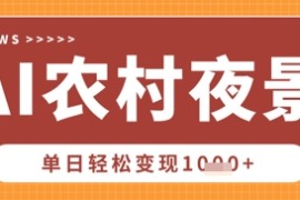 Deepseek制作农村夜景视频，一条视频点赞20W ，单日变现数张