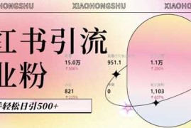 小红书私域引流无脑操作法：AI生成内容，粉丝自动转化，新手轻松日引500 创业粉