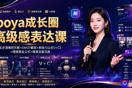 boya成长圈｜内心成长高级表达AI自媒体三合一，消解内耗挖掘天赋，镜头沟通AI指令短视频全流程教学