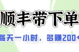 2024闲鱼虚拟类目最新玩法，顺丰代下单项目，日入200 