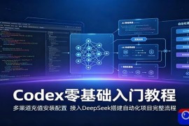 Codex零基础入门教程：多渠道充值安装配置，接入DeepSeek搭建自动化项目完整流程