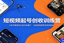 短视频起号创收训练营：从账号精准定位到内容量产，玩转短视频带货高效变现