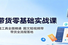AI带货零基础实战课：多款智能工具全面精通，图文短视频带货全流程落地