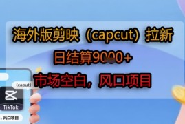 海外版剪映(capcut)拉新，日结算1k ，市场空白，风口项目