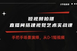 短视频拍摄 直播间搭建视觉艺术实战课：手把手场景演绎从0-1短视频（8节课）