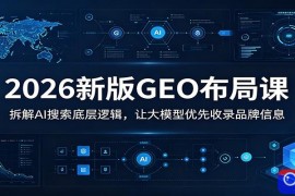 2026新版GEO布局课：拆解AI搜索底层逻辑，让大模型优先收录品牌信息