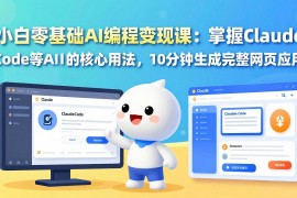 小白零基础AI编程变现课：掌握Claude Code等AI工具的核心用法，10分钟生成完整网页应用