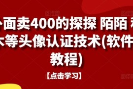 外面卖400的探探 陌陌 积木等头像认证技术(软件 教程)
