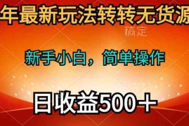 （10003期）2024年最新玩法转转无货源电商，新手小白 简单操作，长期稳定 日收入500＋