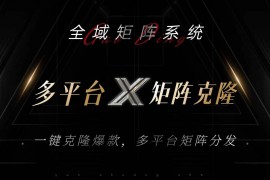 （13126期）全域矩阵系统，可一键克隆爆款矩阵分发到多个平台！矩阵操作日引流500 ！