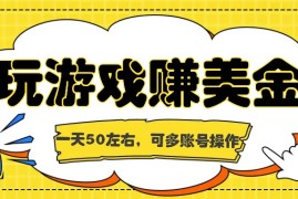 海外赚钱台子，玩游戏 问卷任务赚美金，一天50左右，可多账号操作