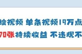 AI墙绘视频，单条视频19W点赞，收益增长快，有电脑就能做