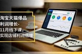 淘宝天猫爆品利润增长-11月线下课，免费流量、付费放大、费比管控，实现店铺利润倍增