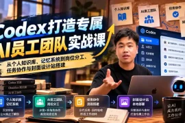 【无水印】Codex打造专属AI员工团队实战课：从个人知识库、记忆系统到岗位分工、任务协作与封面设计站搭建